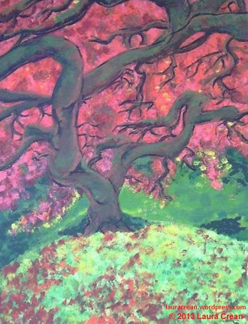 Red Tree -  acrylic on canvas